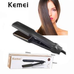 Máy Là Tóc Kemei KM-329 Chính Hãng - Máy Kẹp Tóc Duỗi Tóc Bản Rộng Cao Cấp, 4 Mức Nhiệt