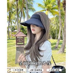 Mũ Chống Nắng Nửa Đầu Cao Cấp - Nón Visor Nữ Rộng Vành Chống Tia UV Họa Tiết Viền Bèo Đi Biển, Chơi Golf Thời Trang