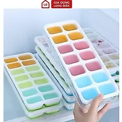 Khay Đá Silicon - Dễ Dàng Làm Đá, Chống Rò Rỉ và An Toàn Kèm Nắp Đậy