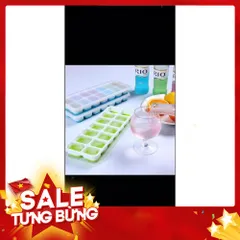 Khay Đá Silicon - Dễ Dàng Làm Đá, Chống Rò Rỉ và An Toàn Kèm Nắp Đậy