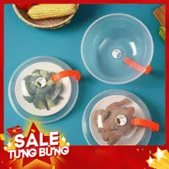 Nắp Đậy Thực Phẩm Lò Vi Sóng Có Tay Cầm Chống Nóng, Nắp Đậy Lò Vi Sóng Chống Mùi Bảo Quản Giữ Nóng Thực Phẩm