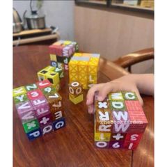 Bộ Đồ Chơi Gạch Nam Châm Xếp Hình Mini Thông Minh Cho Bé, Đồ Chơi Phát Triển Trí Tuệ Học Chữ Số Cho Bé Trai Bé Gái