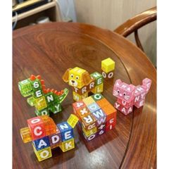 Bộ Đồ Chơi Gạch Nam Châm Xếp Hình Mini Thông Minh Cho Bé, Đồ Chơi Phát Triển Trí Tuệ Học Chữ Số Cho Bé Trai Bé Gái