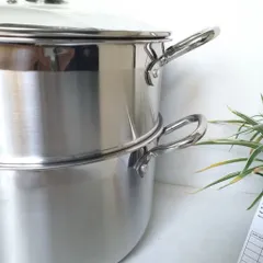 Bộ Nồi Hấp Nắp inox 28cm - Dùng Được Bếp Từ, Thanh Lý Giá Rẻ