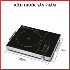 Bếp Hồng Ngoại MISU LOUIS 3500W Cao Cấp - Không Kén Nồi, Mặt Kính Cường Lực, Có Quai Cầm, Hẹn Giờ Thông Minh