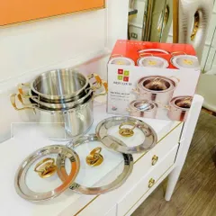 Bộ 3 Nồi Misu Inox 304 Cao Cấp - Bộ Nồi Inox Sử Dụng Cho Mọi Loại Bếp
