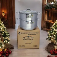 Bộ Nồi Hấp Nắp inox 28cm - Dùng Được Bếp Từ, Thanh Lý Giá Rẻ