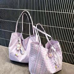 Túi Tote Vải Canvas 2 Mặt Đeo Vai Nojo Company Cao Cấp - Túi Xách Nữ Cỡ Lớn Đi Học Đi Chơi Hoạt Tiết Sóng Gợn Cá Tính