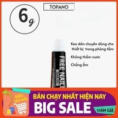 Keo dán siêu chắc chống cháy 6g chống nước dán tốt mọi bề mặt tường, gạch, gỗ, kệ nhà tắm