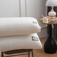 Combo 2 Ruột Gối Nằm Cao Cấp DEEP SLEEP - Cặp Gối Ngủ Chống Đau Vai Gáy, Bông Đậu Nành Kháng Khuẩn Ép Chân Không