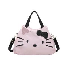 Túi Xách Nữ Hello Kitty Dáng Duffle Quai Da Cao Cấp - Túi Đeo Chéo Du Lịch Đi Học Đi Chơi Cực Dễ Thương Hot Trend