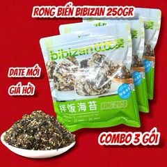 Combo 5 Gói Rong Biển Ăn Liền Chính Hãng Bibizan - Siêu Ngon Gói 250g