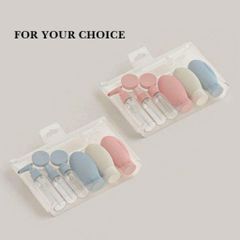 Bộ Chiết Mỹ Phẩm Du Lịch Silicon Cao Cấp - Sét Chai Lọ Chiết Dầu Gội Sữa Tắm Lotion Tiện Lợi Kháng Khuẩn Có Túi Zip
