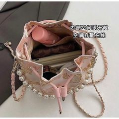 Túi Xô Thêu THUYCHAN Phong Cách Trung Hoa - Dây Rút Điều Chỉnh, Thời Trang