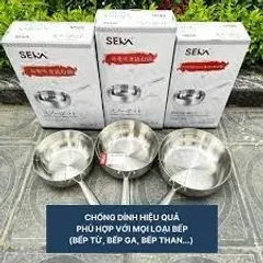 Chảo Tuyết Inox 5 Lớp Nguyên Khối Chống Dính SEKA Tặng Kèm Vỉ - Chảo Sâu Lòng Inox 304, Phù Hợp Mọi Loại Bếp