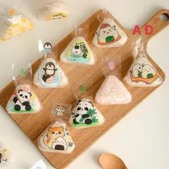 Combo 100 Túi đựng cơm nắm túi đựng cơm tam giác túi bóng đựng cơm onigiri túi bóng kính đựng cơm nắm dễ thương tiện lợi