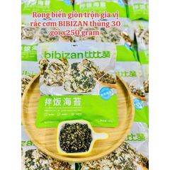 Sỉ 10 Gói Rong Biển Ăn Liền BIBIZAN Rong Biển Trộn Cơm Rong Biển Cho Bé Túi 250 Gram