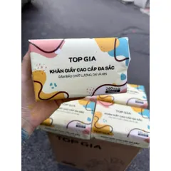 [Hot] Thùng 20 Gói Giấy Ăn Topgia Đa Sắc – Mềm Mịn, Không Bụi, Thấm Hút Nhanh, Tiện Lợi