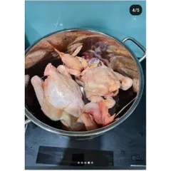 Nồi Luộc Gà Inox 1 Đáy Klins Cao Cấp Size 30cm Nồi Inox 304 Nắp Kính Cường Lực, Dùng Được Mọi Loại Bếp