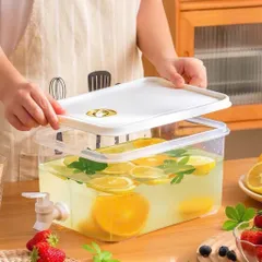 Bình Đựng Nước Có Vòi 5L Hộp Đựng Nước Trái Cây Trong Tủ Lạnh – Bình Nước Detox, Trà Chanh, Nước Ép Có Van Rót Tiện Lợi