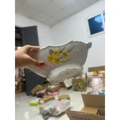 Đĩa Gà Sứ Cao Cấp - Thiết Kế Sang Trọng - Dùng Để Trang Trí Bàn Tiệc họa tiết hoa văn