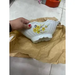 Đĩa Gà Sứ Cao Cấp - Thiết Kế Sang Trọng - Dùng Để Trang Trí Bàn Tiệc họa tiết hoa văn