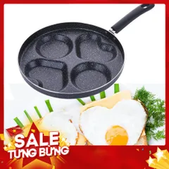 Chảo Chiên Ốp Trứng 4 Ngăn Chống Dính - Dùng Được Bếp Từ