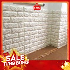 Miếng Xốp Dán Tường 3D Loại Dày 77x70cm - Màu Trắng Cách Âm & Chống Ẩm Mốc Hiệu Quả