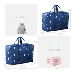 Set 3 túi đựng chăn màn quần áo vải dù siêu dai