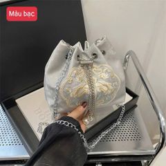 Túi Đeo Vai Xô Thêu Phong Cách Quốc Gia - Dung Tích Lớn, Thời Trang Nữ