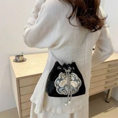 Túi Đeo Vai Xô Thêu Phong Cách Quốc Gia - Dung Tích Lớn, Thời Trang Nữ