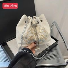 Túi Đeo Vai Xô Thêu Phong Cách Quốc Gia - Dung Tích Lớn, Thời Trang Nữ