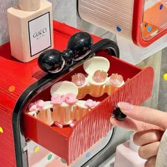 Hộp Đựng Giấy Vệ Sinh Gắn Tường Kèm Nơ và Sticker Xinh Xắn