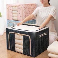 Túi Vải Đựng Quần Áo Khung Sắt Đa Năng - Thùng Đựng Chăn Màn Đồ Chơi Gấp Gọn Có Khung Thép Chắc Chắn