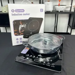 Bếp Từ Đơn GROPA Cao Cấp - Bếp Điện Từ Cảm Ứng Mặt Kính Chịu Nhiệt Kèm Nồi Lẩu Chống Dính Tiện Lợ