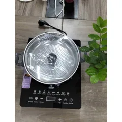 Bếp Từ Đơn GROPA Cao Cấp - Bếp Điện Từ Cảm Ứng Mặt Kính Chịu Nhiệt Kèm Nồi Lẩu Chống Dính Tiện Lợ