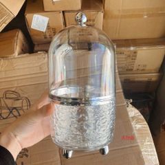 Hộp Đựng Cọ Trang Điểm Có Nắp Chống Bụi Cao Cấp – Khay Đựng Mỹ Phẩm Bàn Trang Điểm Sang Trọng
