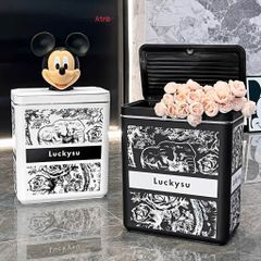 Thùng Rác Thông Minh Nhựa PP Vintage Sang Trọng - Dung Tích 10L, Tiện Dụng Cho Gia Đình