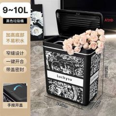 Thùng Rác Thông Minh Nhựa PP Vintage Sang Trọng - Dung Tích 10L, Tiện Dụng Cho Gia Đình