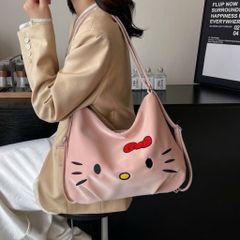Túi Đeo Vai Hello Kitty Y2K Cao Cấp - Túi Kẹp Nách Nữ Hàn Quốc Da Mềm Phối Nơ Đáng Yêu (3 Màu) - Túi Xách Nữ Đi Học