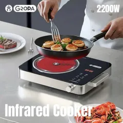 Bếp Hồng Ngoại Gropa 2200W Cao Cấp - Không Kén Nồi, Mặt Kính Cường Lực, Cảm Ứng Nhạy (Hàng Chính Hãng)