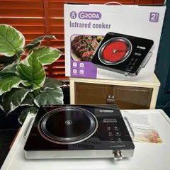 Bếp Hồng Ngoại Gropa 2200W Cao Cấp - Không Kén Nồi, Mặt Kính Cường Lực, Cảm Ứng Nhạy (Hàng Chính Hãng)