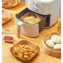 Giấy Nến Lót Nồi Chiên Không Dầu Hình Vuông 50 Chiếc - Chống Dính, Tiện Lợi Cho Nướng & Làm Bánh