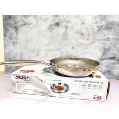 Chảo Inox Nguyên Khối 5 Lớp Jiwon - Chống Dính Vân Tổ Ong, Siêu Bền, Dùng Cho Mọi Loại Bếp
