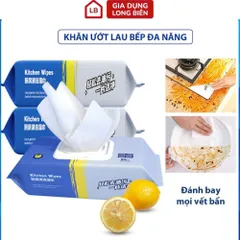 Giấy ướt lau bếp 80 tờ - Siêu sạch, Không độc hại, Bản to