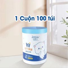 Combo 100 túi rác siêu dai có quai cầm hình gấu