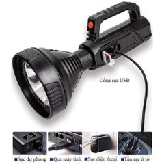 Đèn pin cầm tay siêu sáng chiếu xa 500m chống thấm Pin Trâu , Chông Nước , 3 Chế Độ