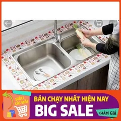 Băng Dính Dán Viền Toilet & Bồn Rửa Chén Hoa Văn Chống Thấm Nước PVC