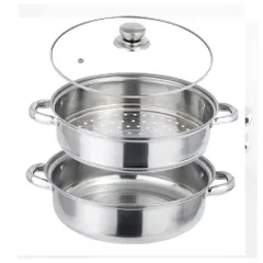 Thanh lý Nồi Hấp Inox Móp 2 Tầng & 3 Tầng Dùng Bếp Từ - Chất Lượng Cao, Giá Rẻ
