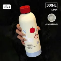 Bình Giữ Nhiệt Lạnh GUCGRET 500ML - Màu Pastel Thời Trang, Giữ Nước Lạnh Suốt Ngày